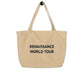 Maxi tote bag RENAISSANCE WORLD TOUR in organic cotton