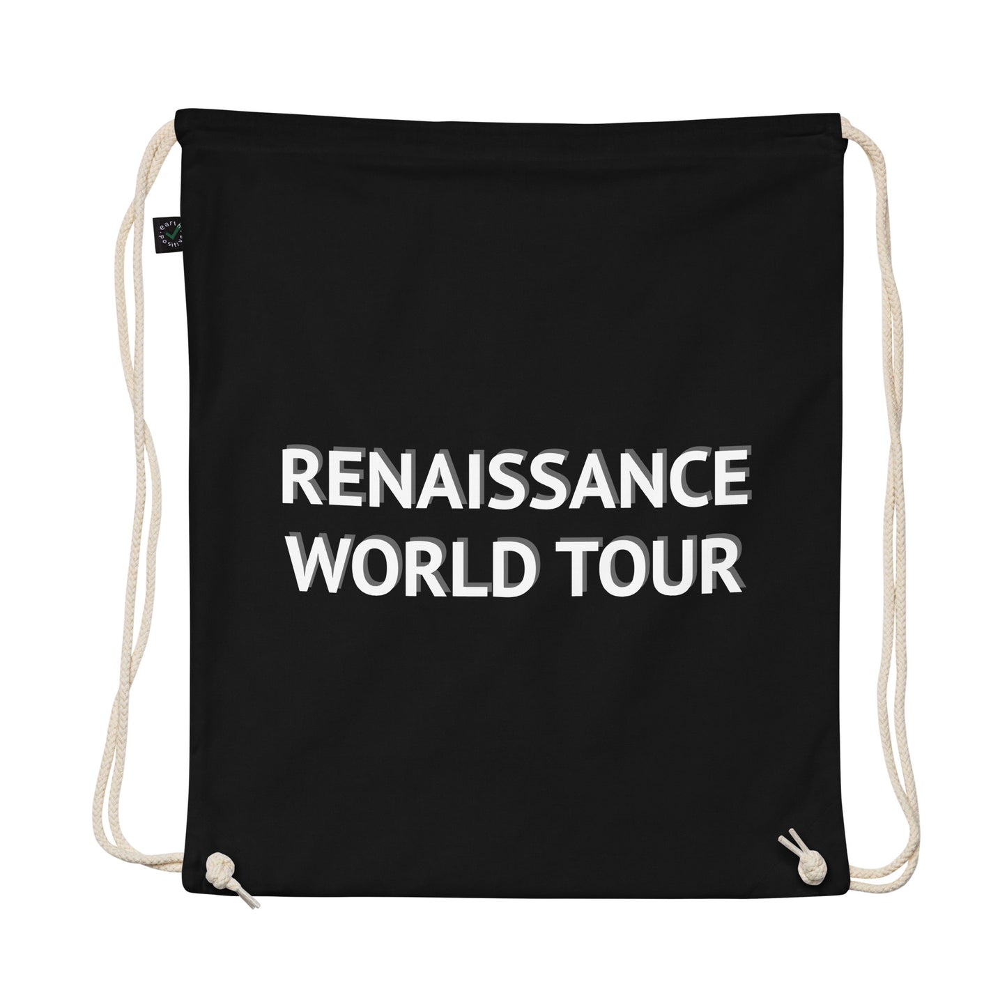 RENAISSANCE WORLD TOUR Organic Cotton Drawstring Bag