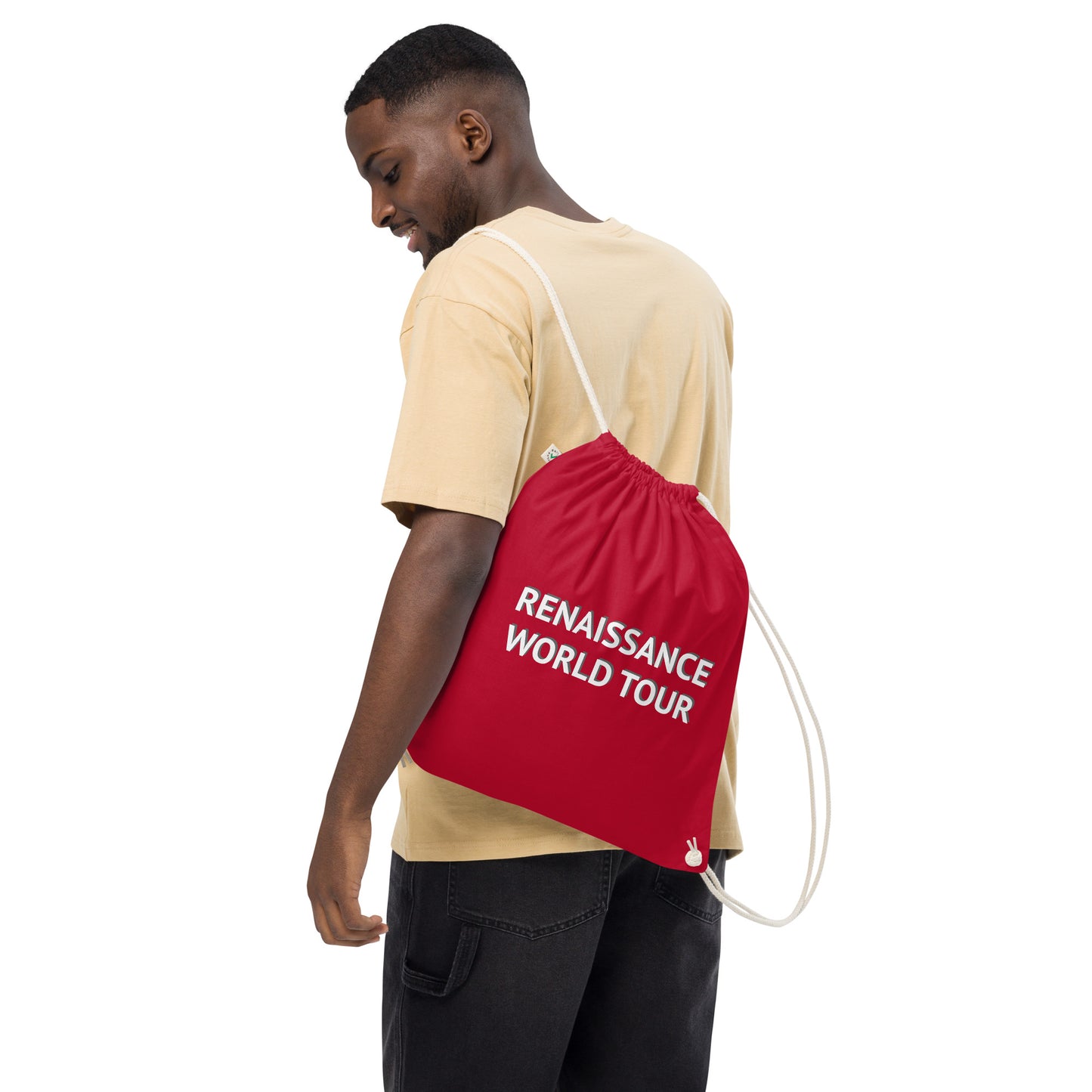 RENAISSANCE WORLD TOUR Organic Cotton Drawstring Bag