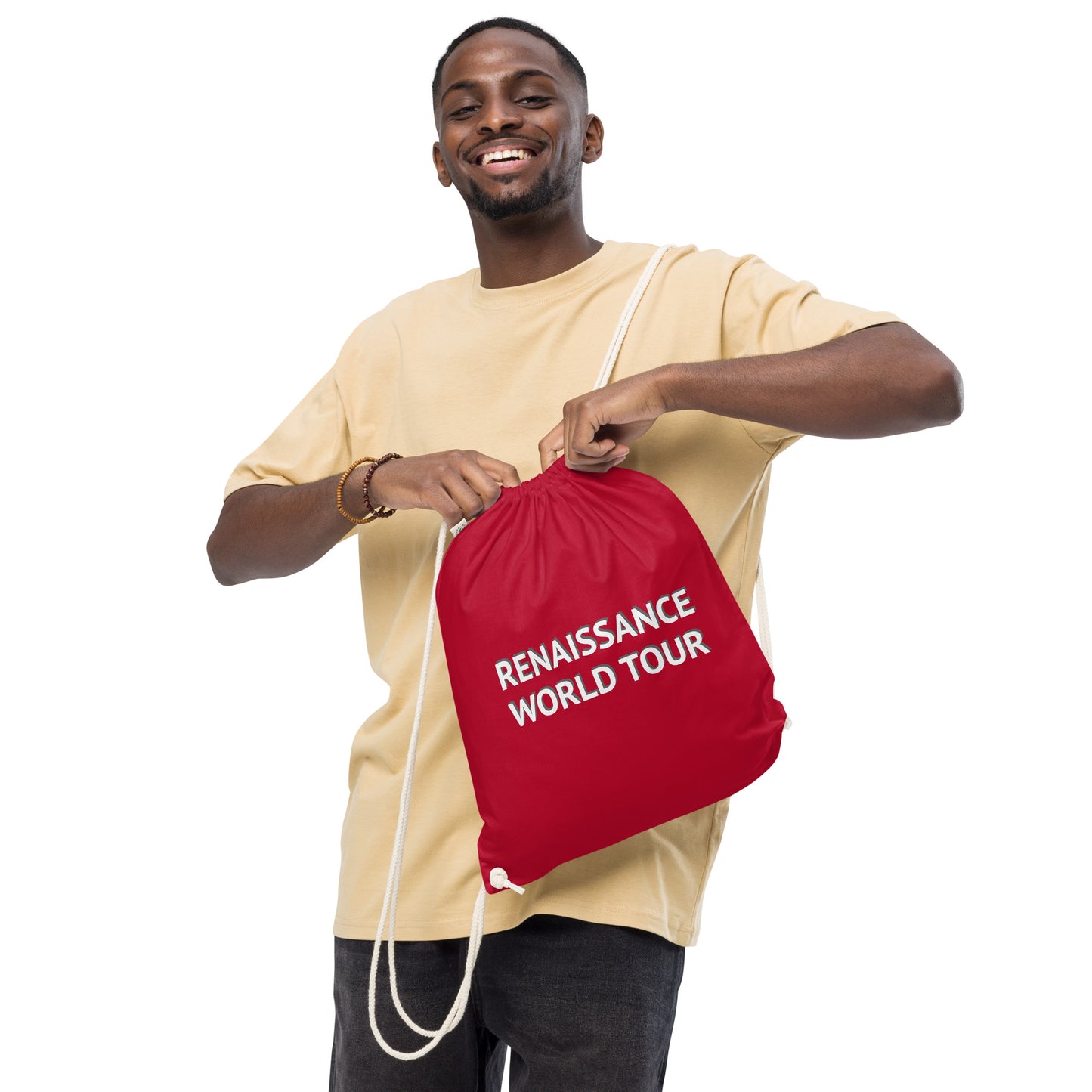 RENAISSANCE WORLD TOUR Organic Cotton Drawstring Bag