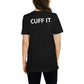 Black unisex t-shirt CUFF IT