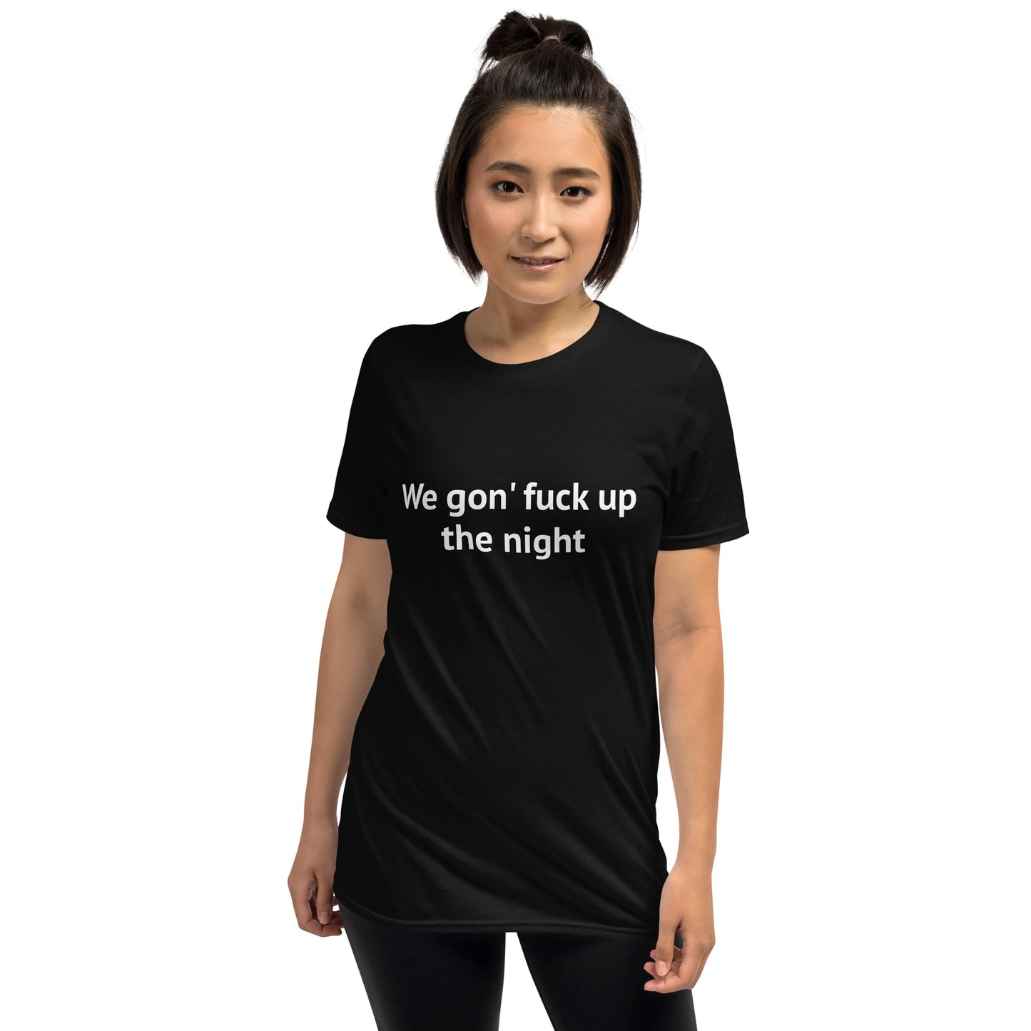 Black unisex t-shirt CUFF IT