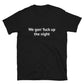 Black unisex t-shirt CUFF IT