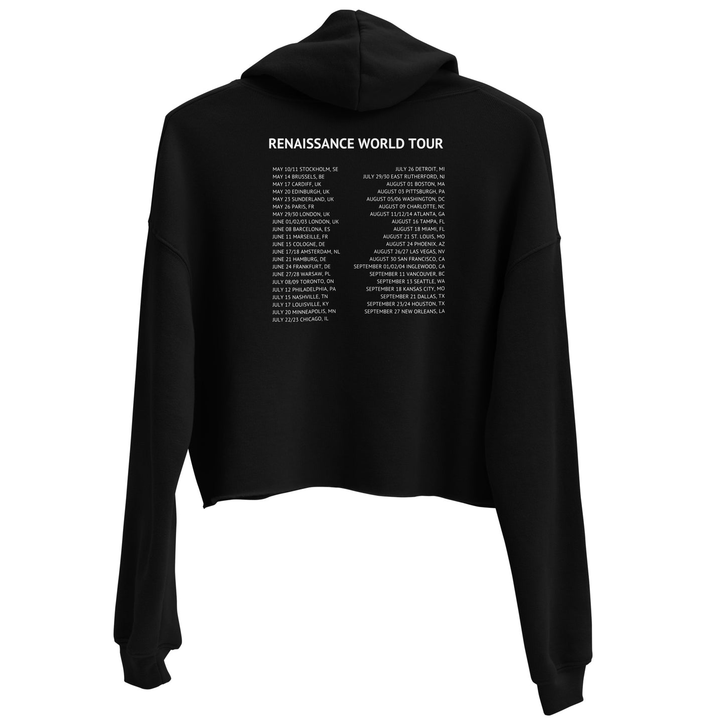 RENAISSANCE WORLD TOUR Embroidered Crop-Top Hoodie