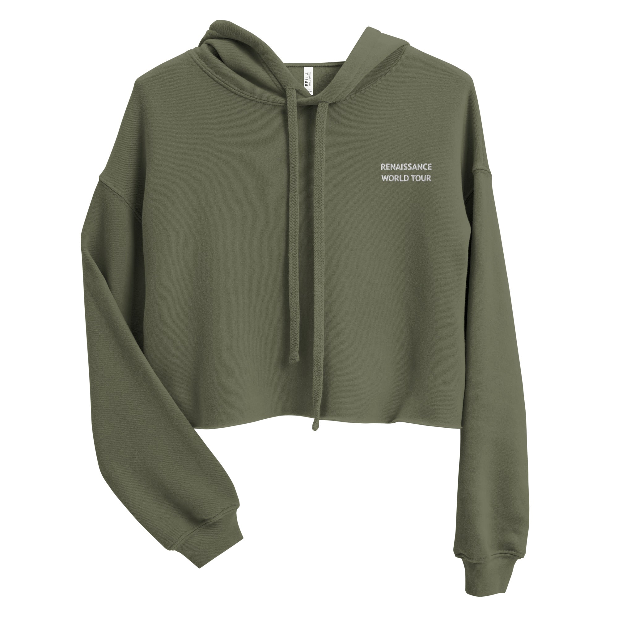 Green hoodie hotsell crop top